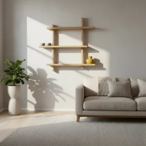 Home repisa nordica estantería flotante madera alamo caporal